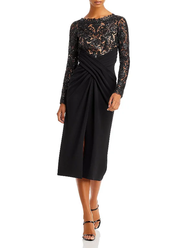 British casual Womens Sequined Midi Cocktail and Party Dress