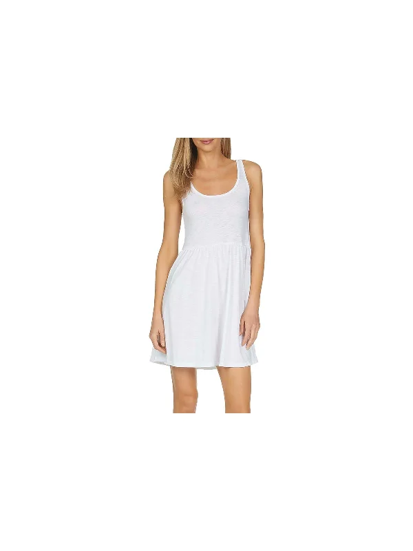 Cool Breeze At Night Womens Sleeveless Scoop Neckline Fit & Flare Dress