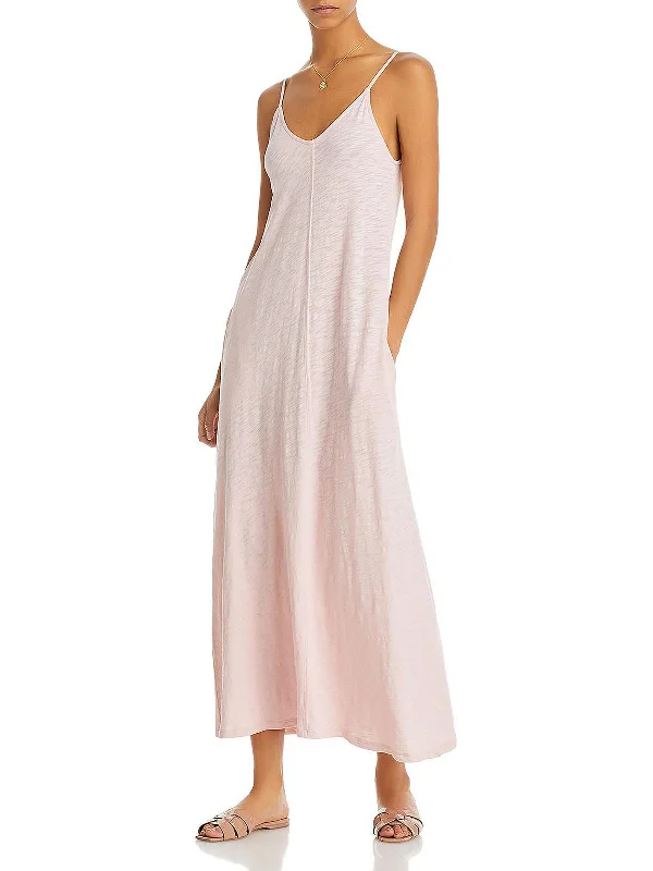 Versatile Items Womens Tank Slub Knit Maxi Dress