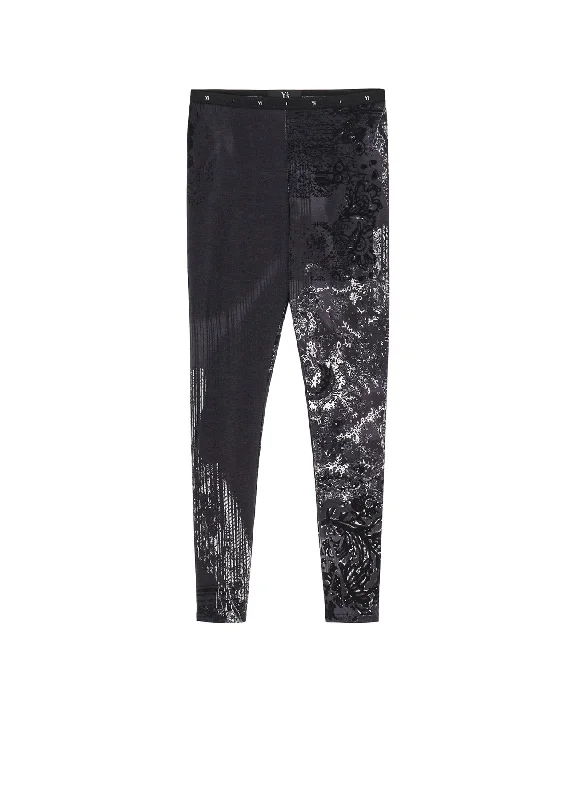 Low-key Luxury 40/-RY JERSEY LACE DESIGN P LEGGINGS