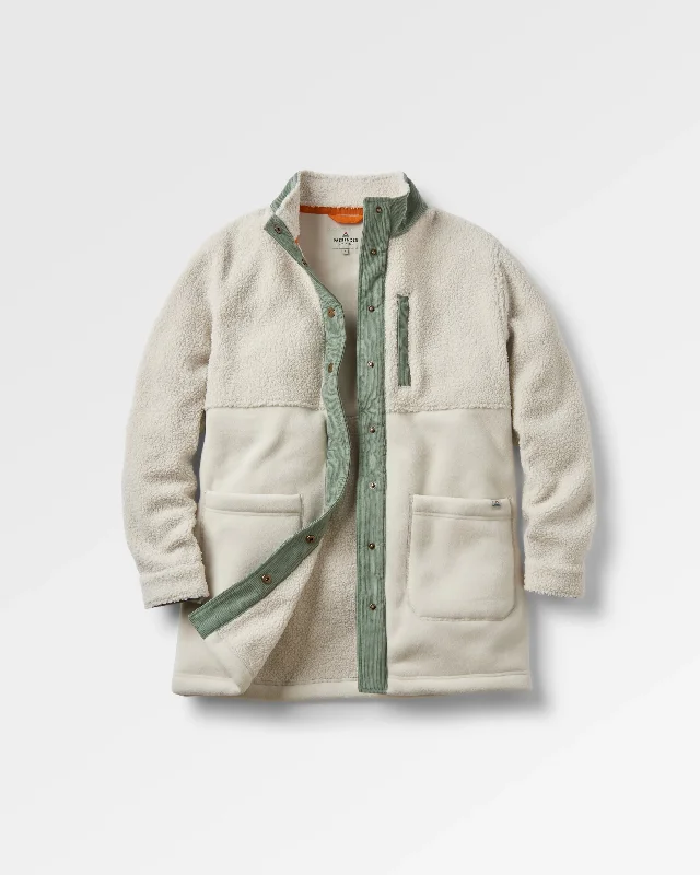 Noble Temperament Nash Recycled Fleece Jacket - Vintage White