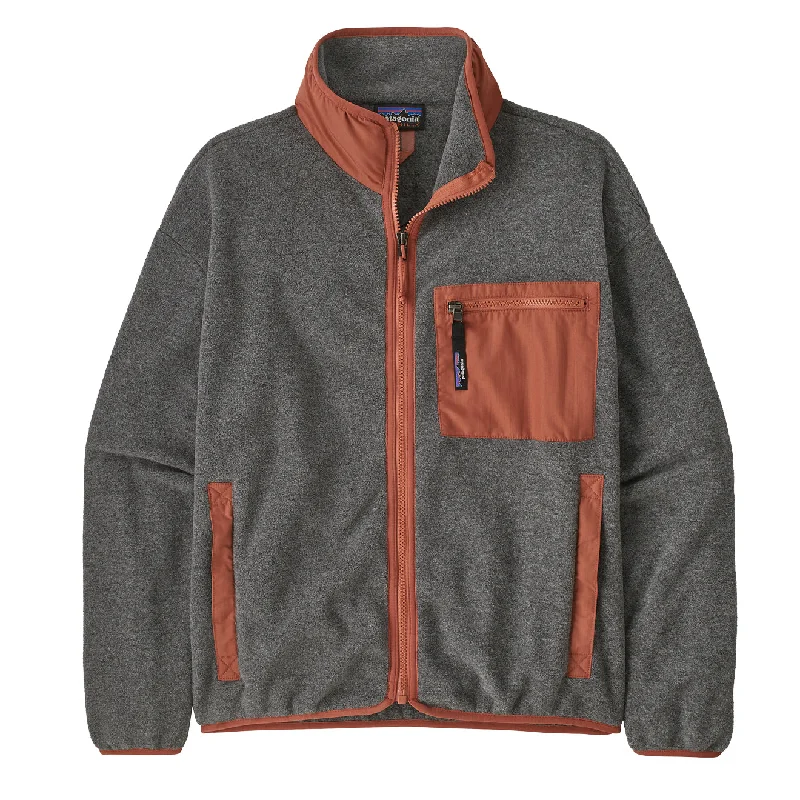 Classic Series Patagonia Womens Synch Jacket Nickel w/Burl Red