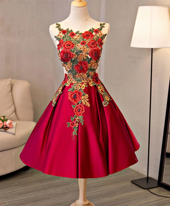 Advanced Customization Cute A Line Lace Short Prom Dress, Homecoming Dress