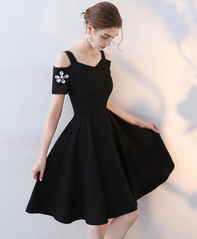 Leisure Travel Cute Black Short Prom Dress, Short Party Dress