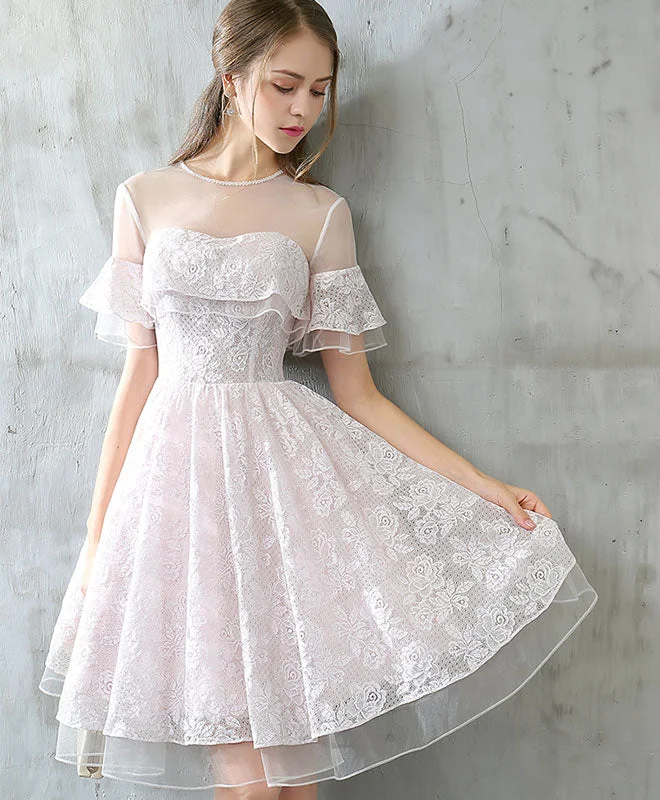 Trendy Traveler Cute Tulle Lace Short Prom Dress, Cute Homecoming Dress