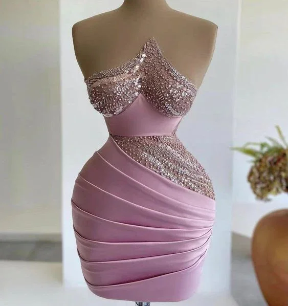 Carefree short homecoming dresses, short cocktail dresses M6103