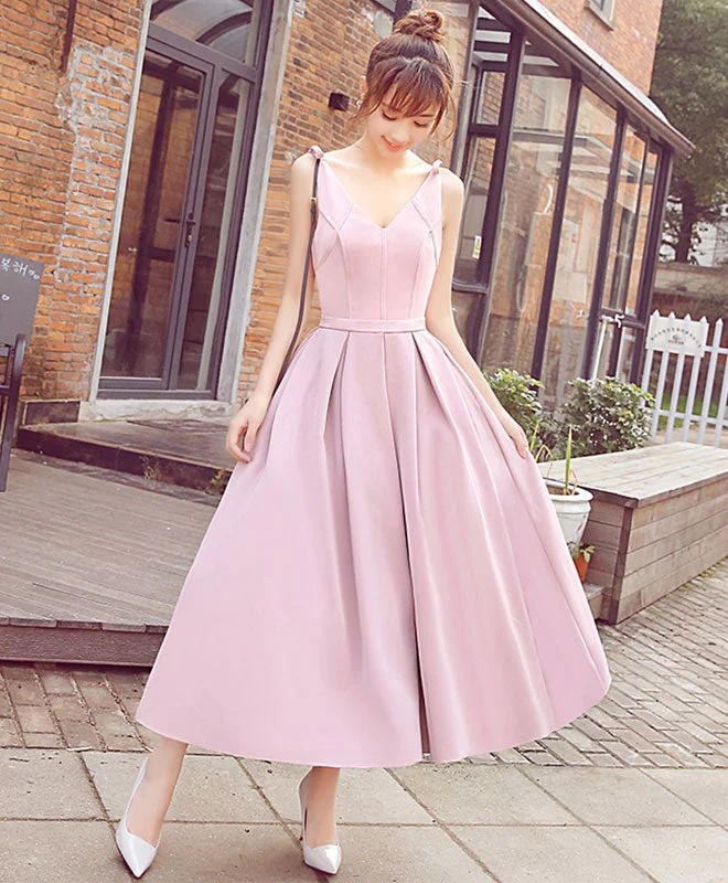 Fresh And Natural Stylish Pink V Neck Short Prom Dress,  Evening Dress
